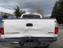 2005 Toyota Tundra SR5 White Crew Cab 4.7L AT 2WD #Z23166